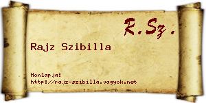 Rajz Szibilla névjegykártya